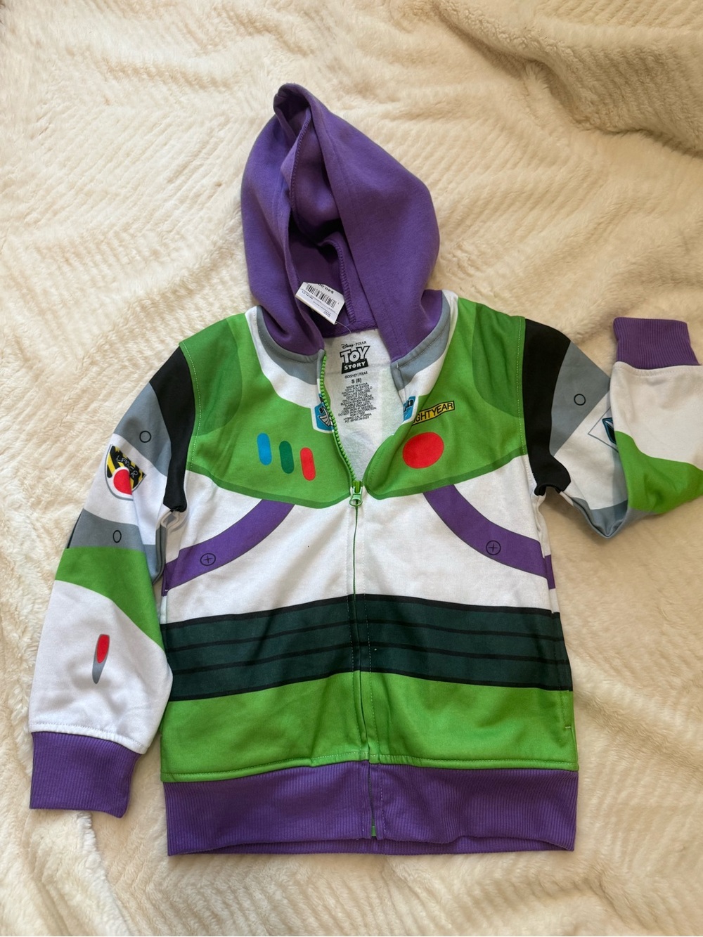 Disney Pixar Toy Story Buzz Lightyear Hoodie for Kids - Purple & Green